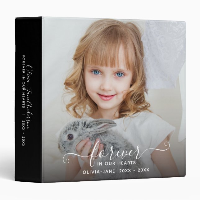 Memorial Keepsake Photo Album 3 Ring Binder (Front/Spine)