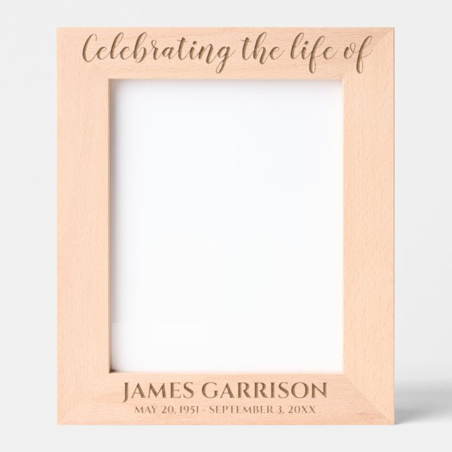Memorial Keepsake Photo Etched Frames (Front)