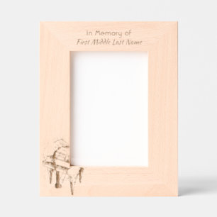 Memorial Keepsake  Prayer Piano Musician Etched Frames