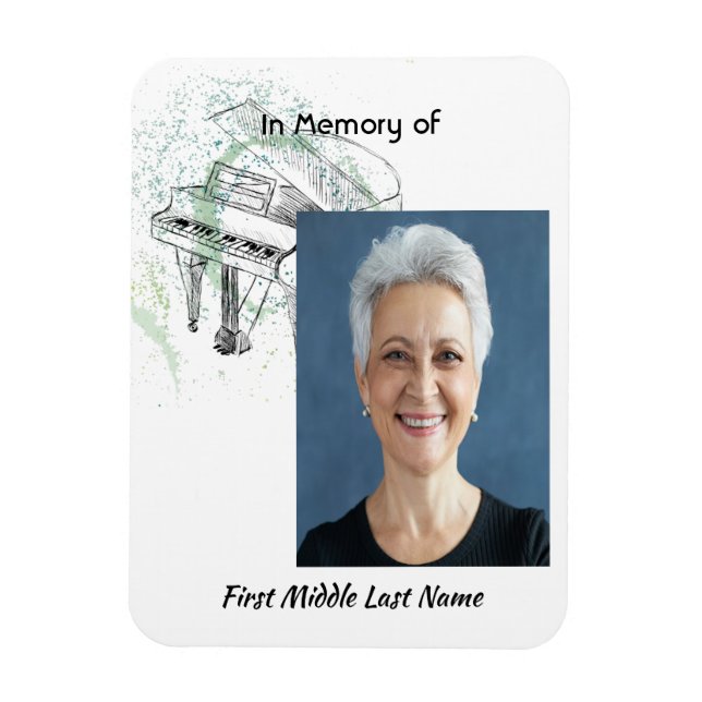 Memorial Keepsake  Prayer Piano Musician Magnet (Vertical)