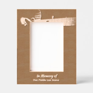 Memorial Keepsake Remembrance Music Guitar  Etched Frames