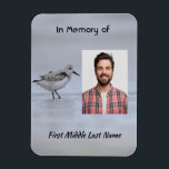 Memorial Keepsake Sandpiper Shore Bird  Magnet<br><div class="desc">Memorial Photo Custom Sandpiper Shore Beach Bird  to customize with a Christian  inspirational and comforting poem</div>