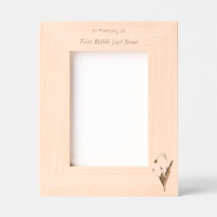Memorial Keepsake  Snowdrop Flowers Etched Frames