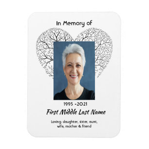 Memorial Keepsake Tree Life Heart Love Magnet