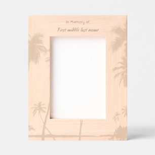 Memorial Keepsake Tropical Beach Etched Frames