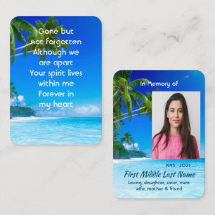 Memorial Keepsake Tropical Beach Exotic Business Card