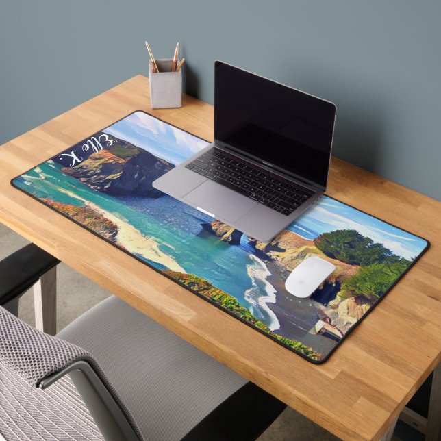 Memorial Keepsake Two Side Photo Personalized Desk Mat (Office 2)