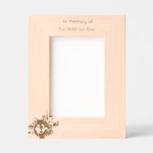Memorial Keepsake Wolf Wolves Animal art Etched Frames