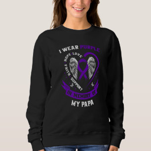 Memorial Loss of Papa Epilepsy Awareness Purple R Sweatshirt