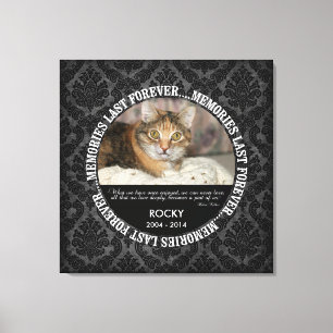 Memorial - Loss of Pet Custom Photo / Name Canvas Print