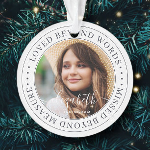 Memorial Love Beyond Words Élégant Photo Chic