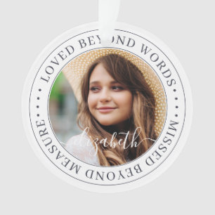 Memorial Love Beyond Words Simple Chic Photo
