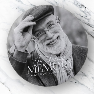 Memorial Loving Memory Simple Modern Photo 2 Inch Round Button