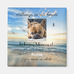 Memorial Magnet with text - Beach