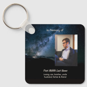 Memorial Milky Way Starry Night Sky Keychain