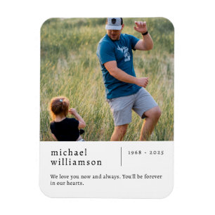 Memorial Minimalist Photo  Magnet