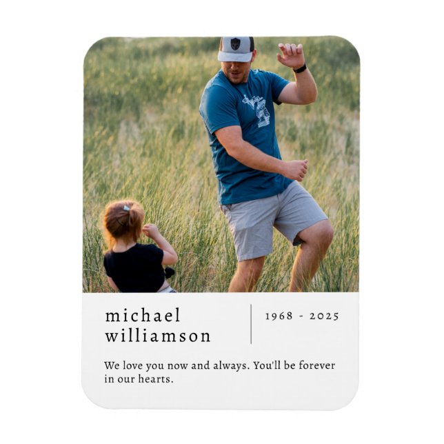 Memorial Minimalist Photo  Magnet (Vertical)