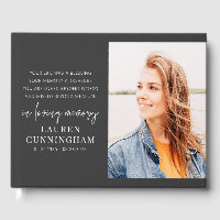 Memorial Modern Elegant Simple Chic Photo