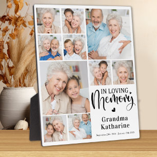 Memorial Modern Loving Memory 10 Photo Collage Plaque