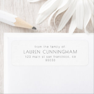 Memorial Modern Minimal Simple Chic Adresse de ret