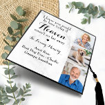 Memorial Modern Personalized 3 Photo Collage Graduation Cap Topper<br><div class="desc">Honour your beloveds on graduation day with a custom photo collage memorial graduation cap topper. This unique memorial keepsake graduation cap is the perfect gift for yourself, family or friends to pay tribute to your loved one. Our memorial graduation cap topper feature 3 photos for you to honour 3 loved...</div>