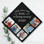 Memorial Modern Personalized Photo Collage Graduation Cap Topper<br><div class="desc">Honour your beloved Dad on graduation day with a custom photo collage memorial graduation cap topper. This unique dad memorial keepsake graduation cap is the perfect gift for yourself, family or friends to pay tribute to your loved one. We hope your memorial graduation cap topper will bring you peace, joy...</div>