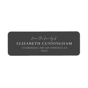 Memorial Modern Simple Minimalist Return Address
