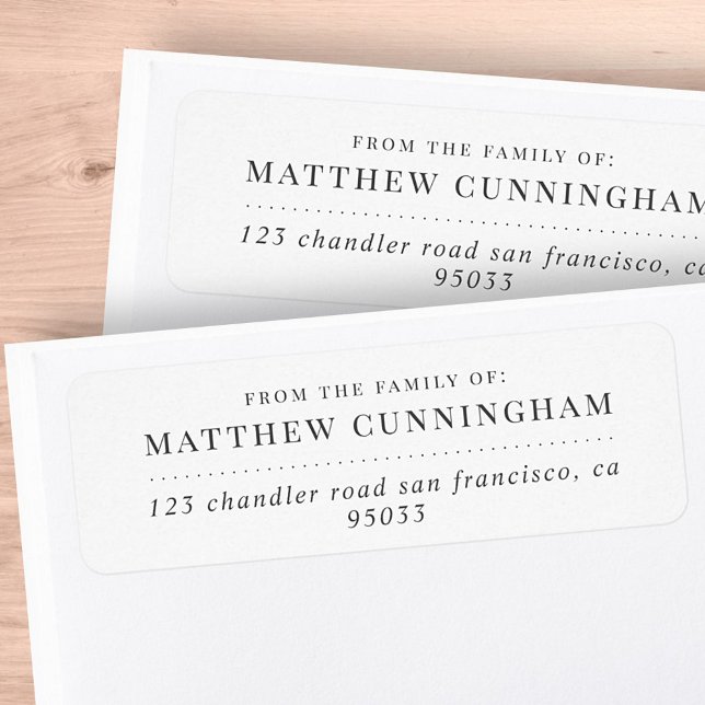 Memorial Modern Simple Minimalist Return Address (Creator Uploaded)