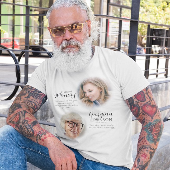 Mémorial moderne avant et après T-shirt photo (Créateur téléchargé)
