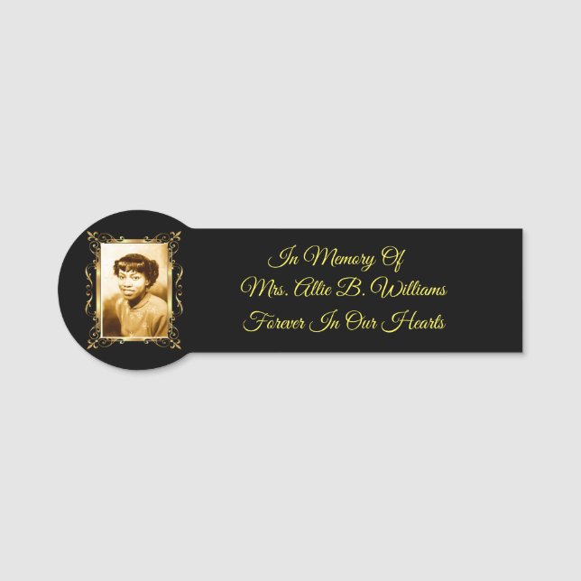 Memorial  name tag (Front)