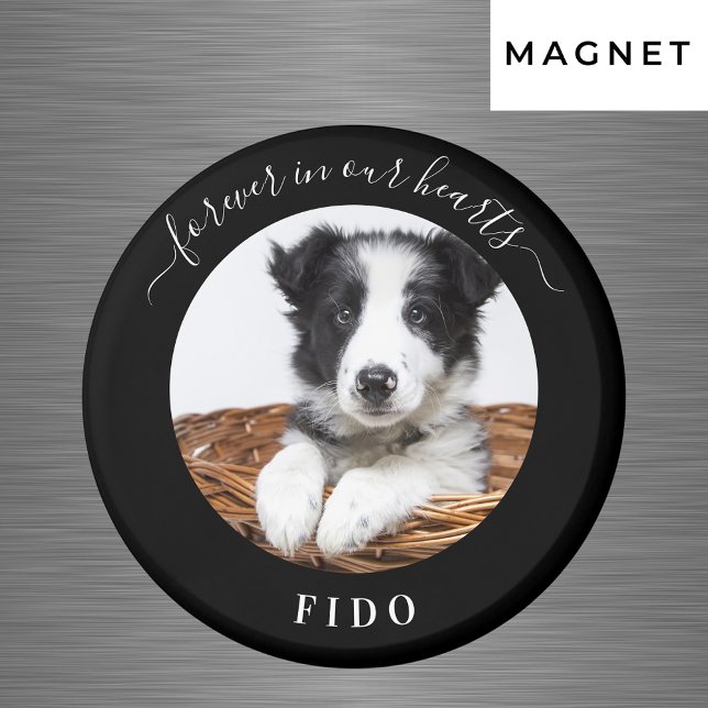 Mémorial noir photo amour toujours chien aimant an (Créateur téléchargé)