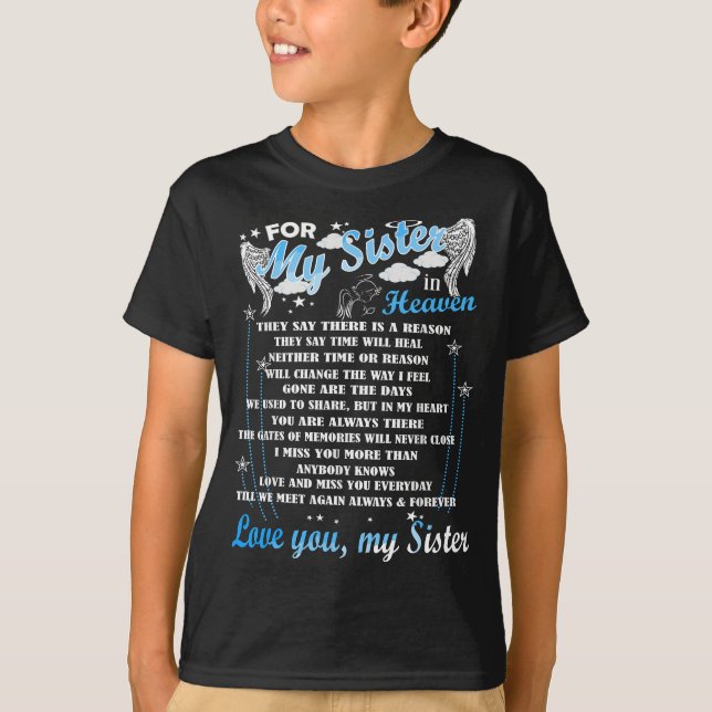 Memorial Of My Sister, For My Sister In Heaven, Lo T-Shirt (Front)