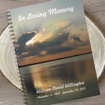 Memorial or Funeral Guest Book Notebook