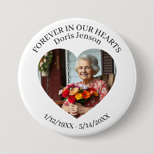 Memorial or Vigil Keepsake Forever in our Hearts 3 Inch Round Button