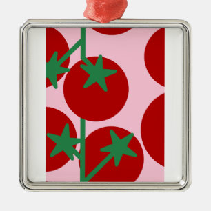 Memorial ornements logo tomate  metal ornament