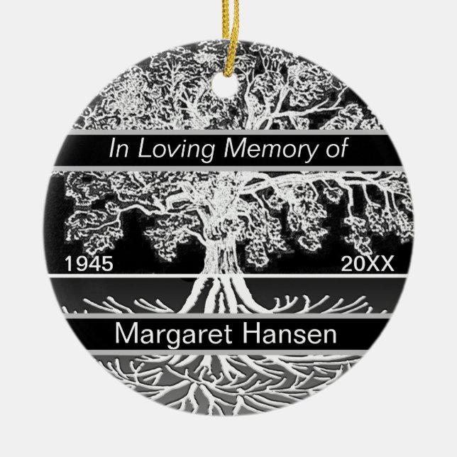 Mémorial personnalisé | Arbre de vie ornement céra (Devant)