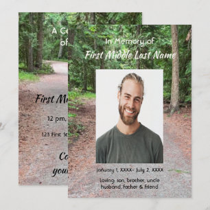 Memorial Photo Celebration of Life Keepsake Invitation