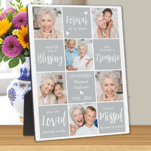 Memorial Photo Collage 6 Personalized Remembrance  Plaque
