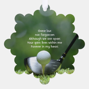 Memorial Photo Golfer Golf Course Golfing Ornament Card