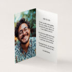 Memorial Photo Gone Too Soon Funeral Prayer Card