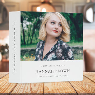 Memorial Photo   In Loving Memory Modern Elegant Binder