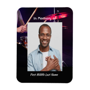 Memorial Photo Keepsake Drummer Drums Band  Magnet