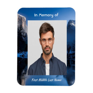  Memorial Photo Mountain Lake Winter Snow Magnet