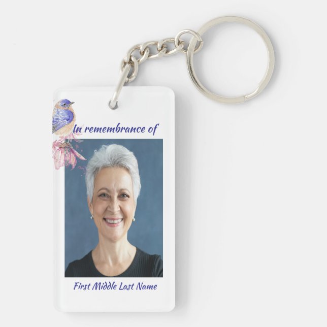 Memorial Photo Poem Bluebird Garden Bird (Dos)