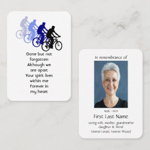 Memorial Photo Prayer Biking Biker Bicycle Business Card