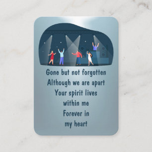 Memorial Photo Prayer Dance Theater Performing Art Business Card