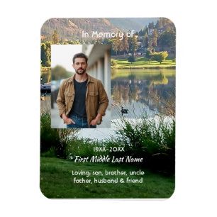 Memorial Photo Prayer Golf Course Pond Lake Nature Magnet