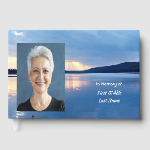Memorial Photo Prayer Lake Sunrise Nature Guest Book