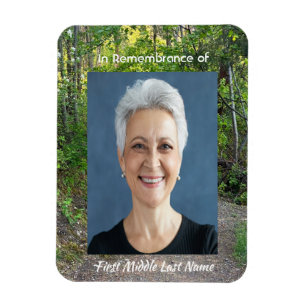 Memorial Photo Prayer Path Trail Forest Trees  Magnet