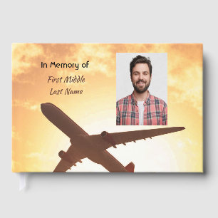 Memorial Photo Prayer Pilot Airplane Flying Guest Book